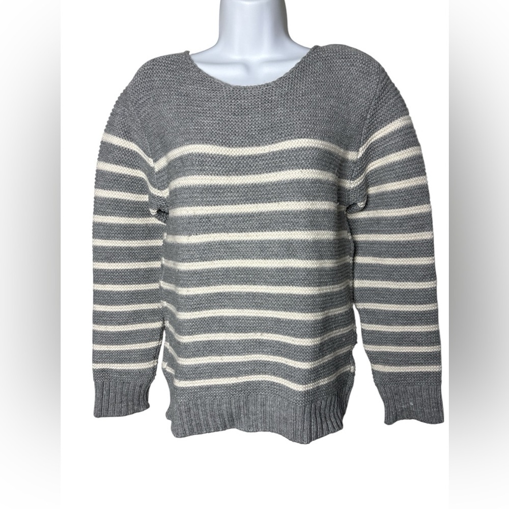 Peregrine 100% New Wool Knit Sweater Striped Made in England Cozy Layer Men Sz M